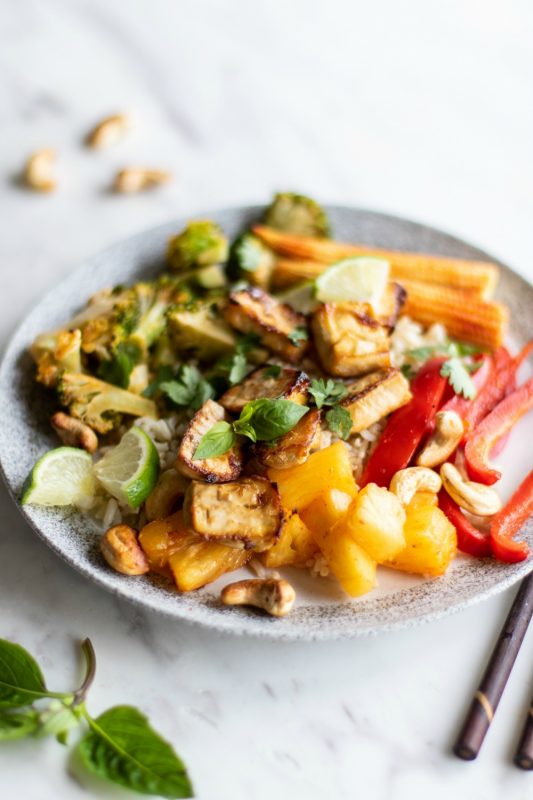 Thai Chili Tofu Sheet Pan