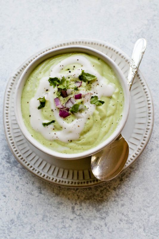 Chilled Avocado Soup Meal Prep 