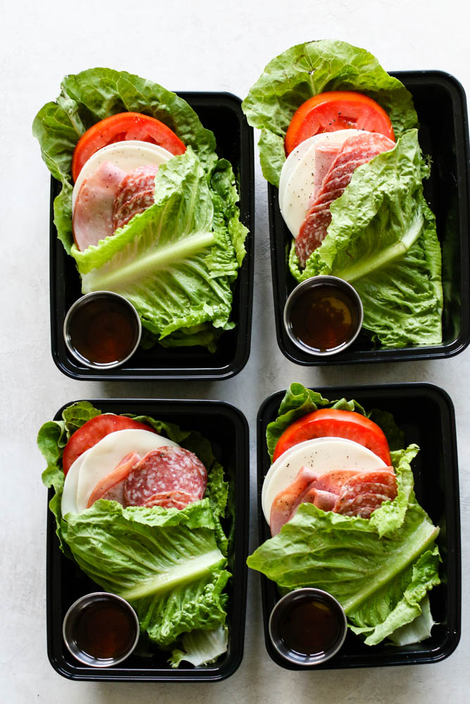 Italian Sub Lettuce Wrap Meal Prep