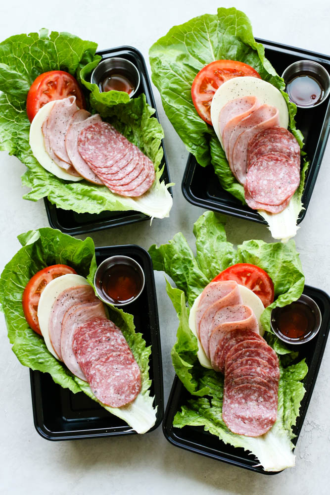 Italian Sub Lettuce Wrap Meal Prep