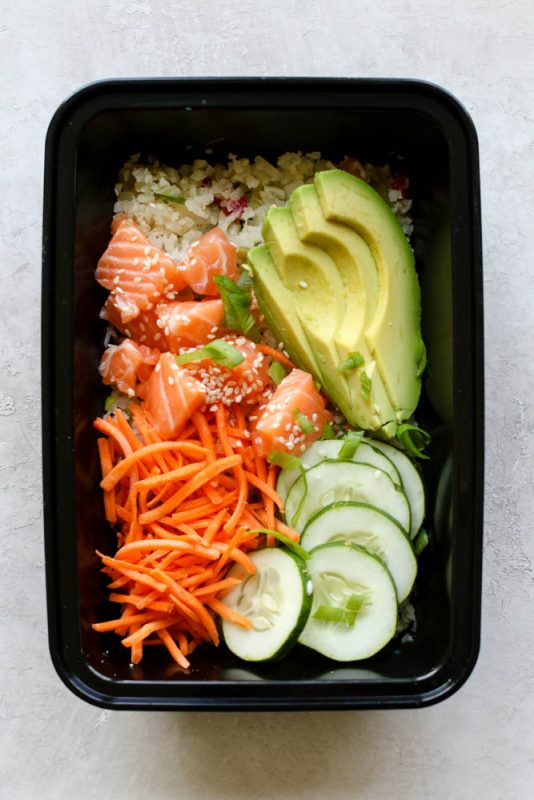 Meal Prep Salmon Poke Bowl Recipe - Workweek Lunch