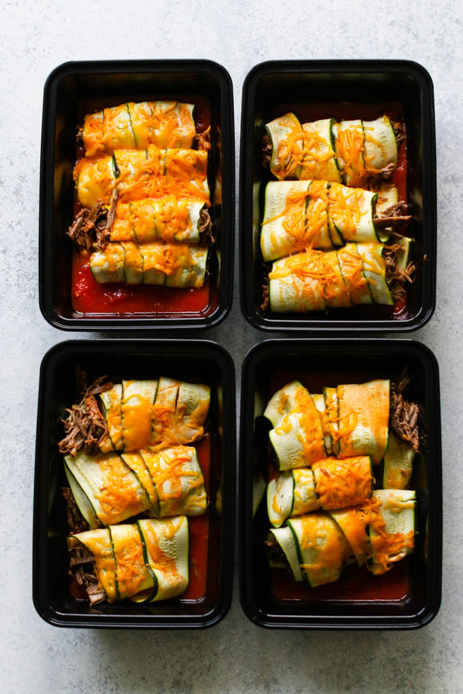 Beef Zucchini Enchilada Meal Prep--6