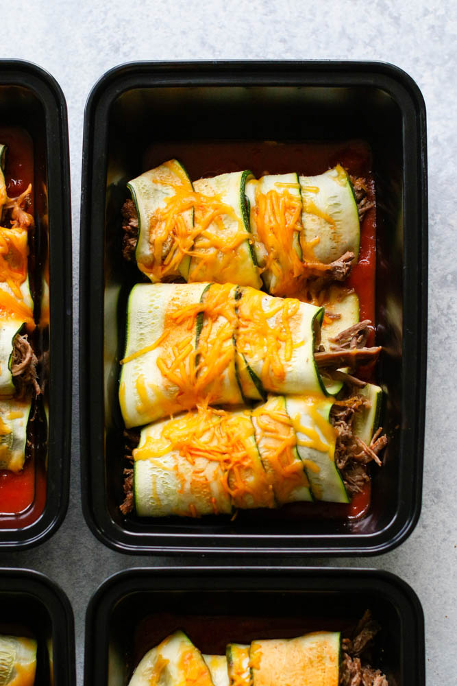 Beef Zucchini Enchilada Meal Prep--6