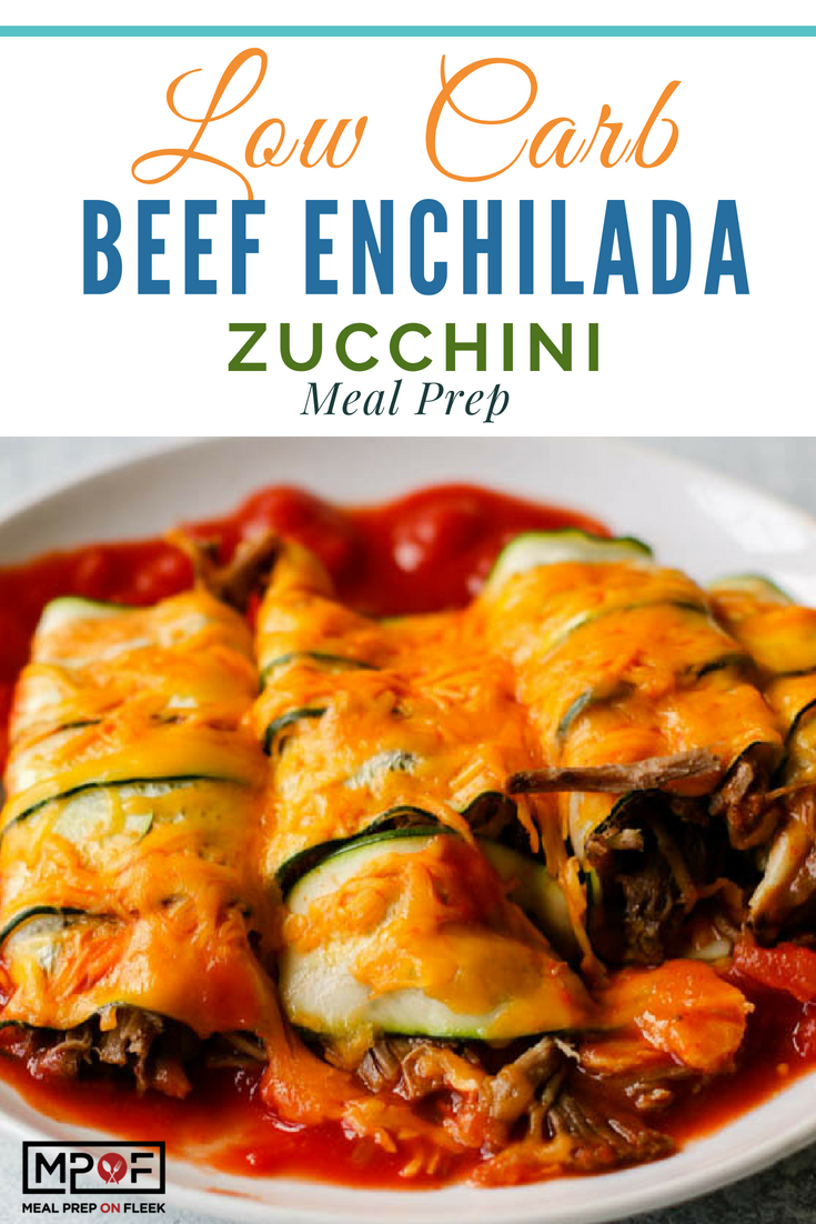 Low Carb Beef Enchilada Zucchini Meal Prep blog