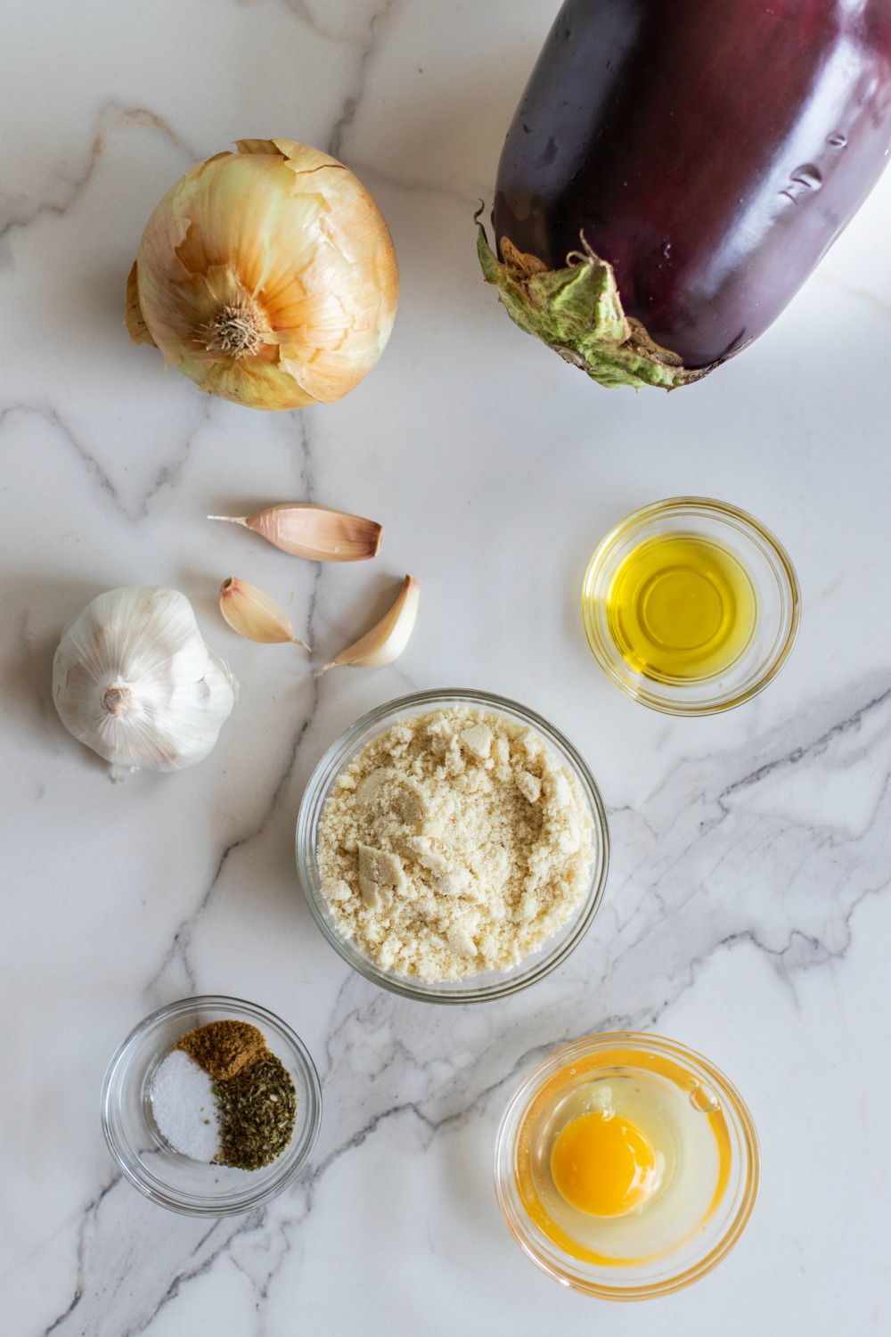 eggplant meatball and zoodle meal prep