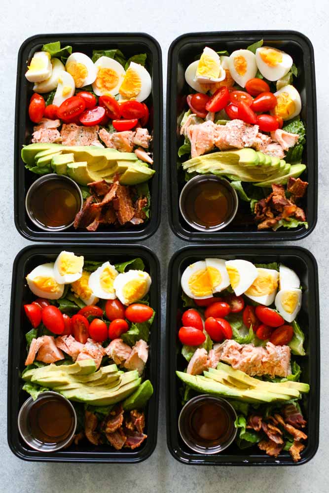 COBB SALAD, paleo, whole30, meal prep