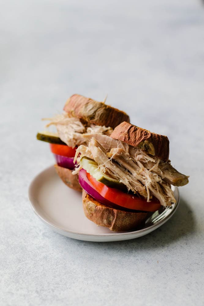 Pulled Pork Sliders With Sweet Potato Buns