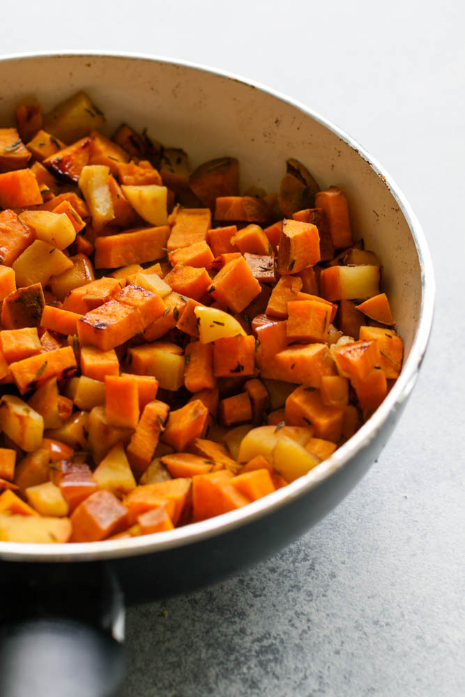 Cubbed Sweet Potatoes