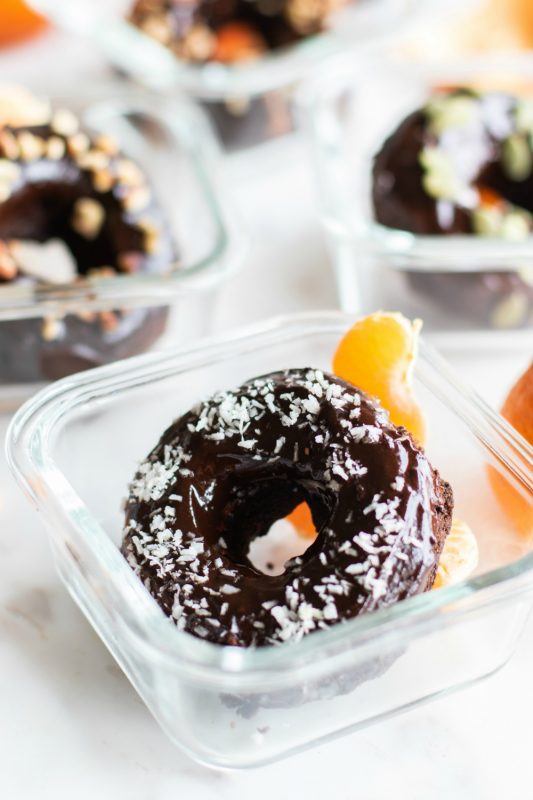 Vegan Double Chocolate Donut Meal Prep