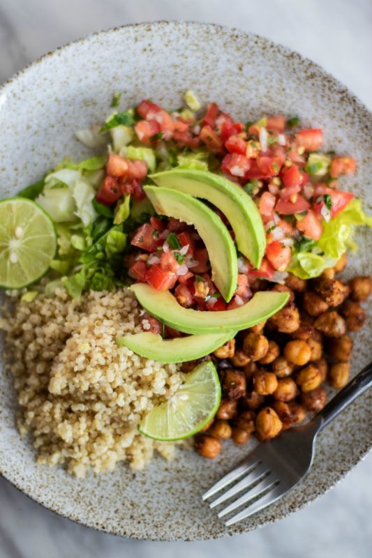 Quinoa Chickpea Taco Bowls