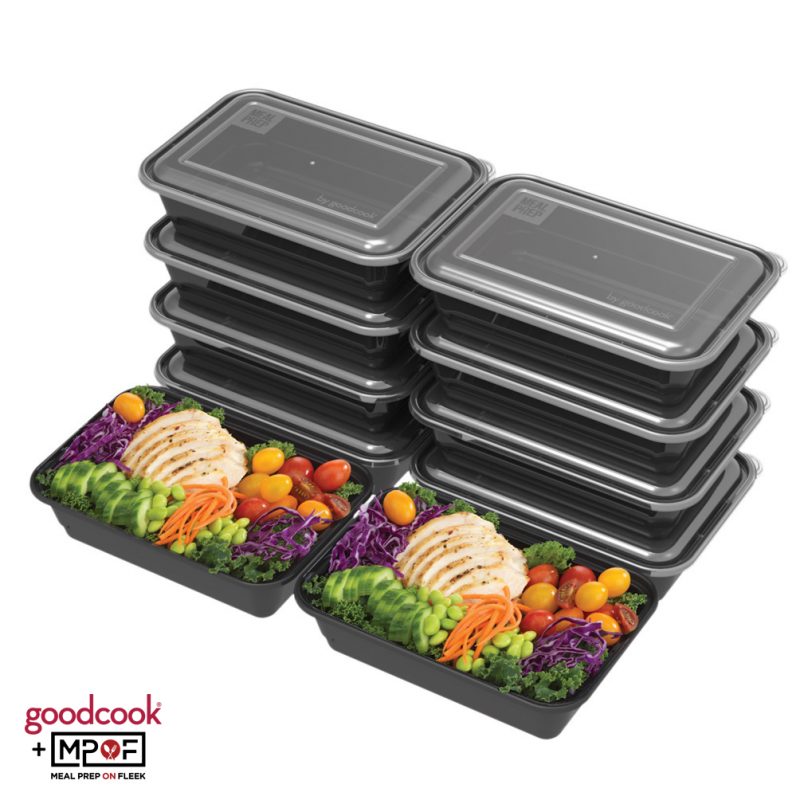 Single Compartment Meal Prep Container Black