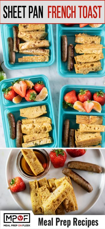 French Toast Sticks & Sausage Sheet Pan Meal Prep