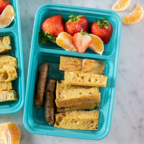 French Toast Sticks & Breakfast Sausage Sheet Pan