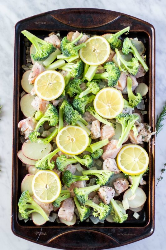 Sheet Pan Lemon Rosemary Chicken - Bariatric Meal Prep