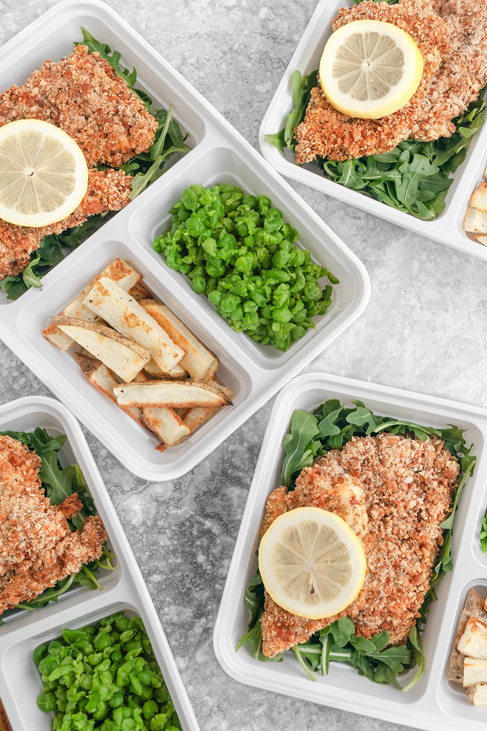 Baked Fish and Chips Meal Prep