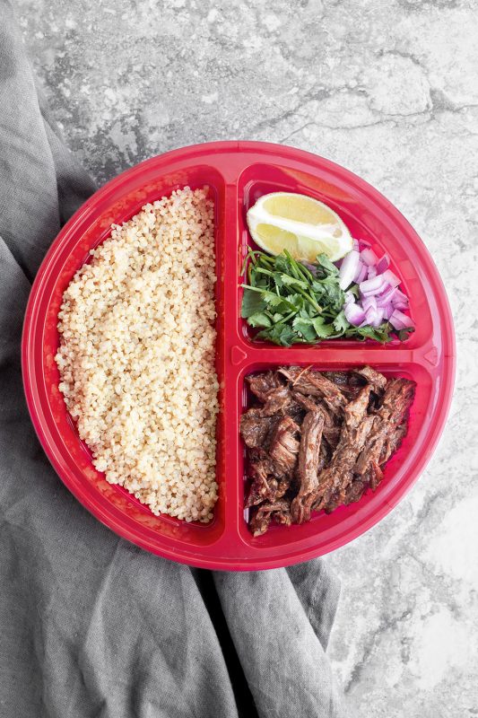 Instant Pot Beef Barbacoa Meal Prep Bowls