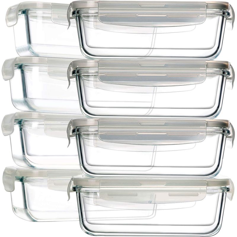 Glass Food Storage Meal Prep Containers - Glass Food Storage Meal Prep –  wallqmer