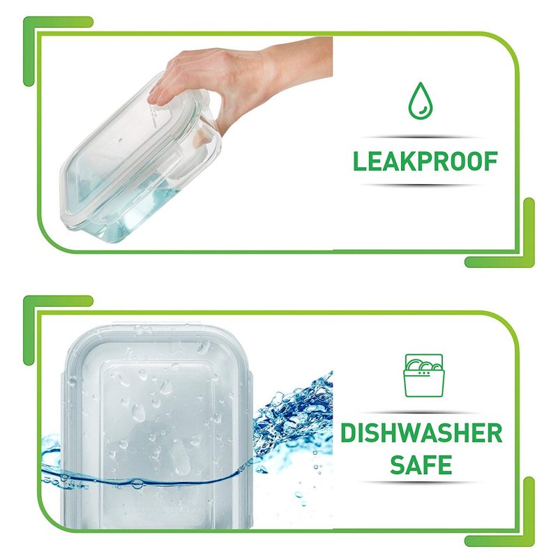 leak free glass meal prep containers