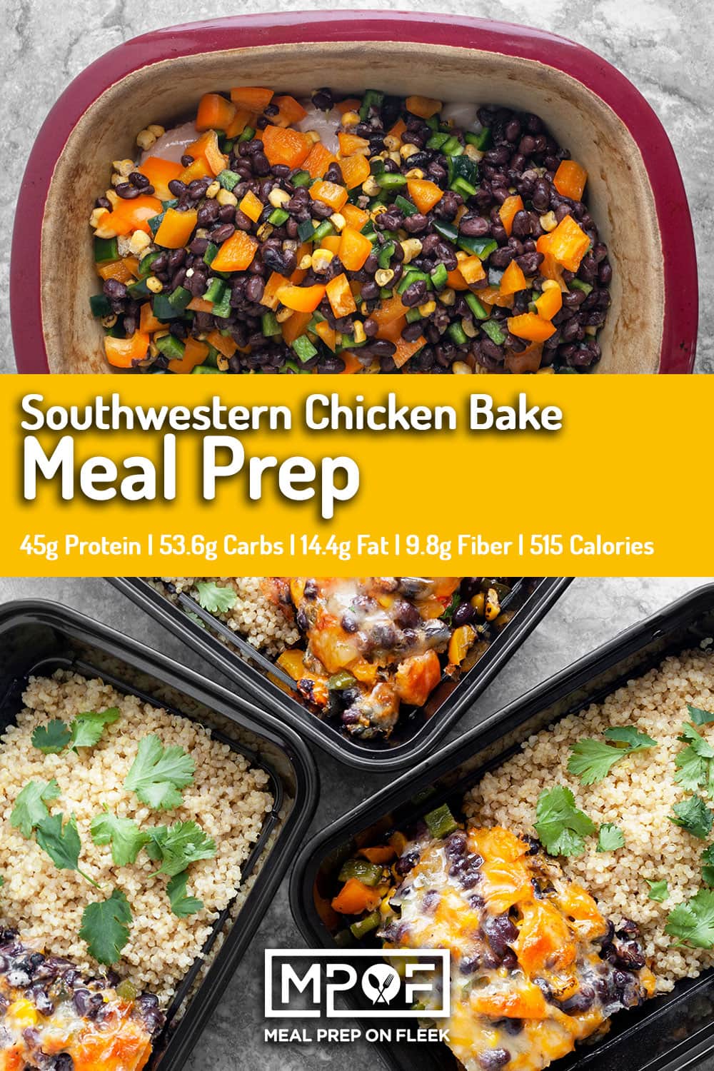 southwestern-chicken-bake-meal-prep-pinterest