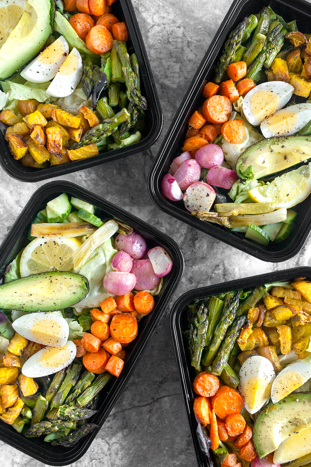 Vegetarian Cobb Salad Meal Prep