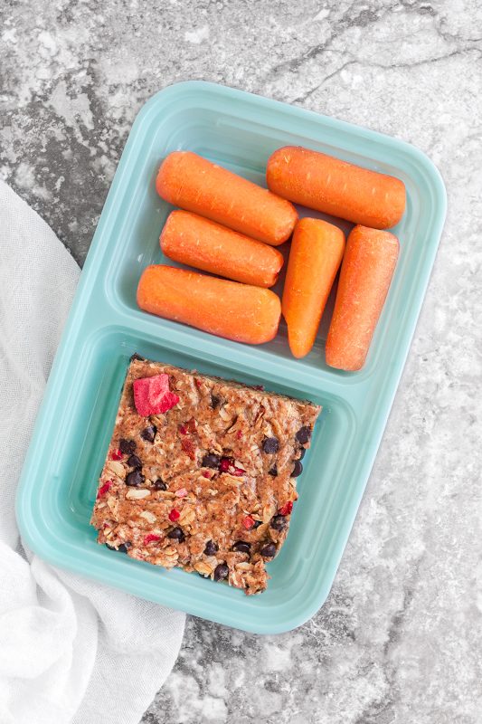 Strawberry Chocolate Almond Granola Squares 