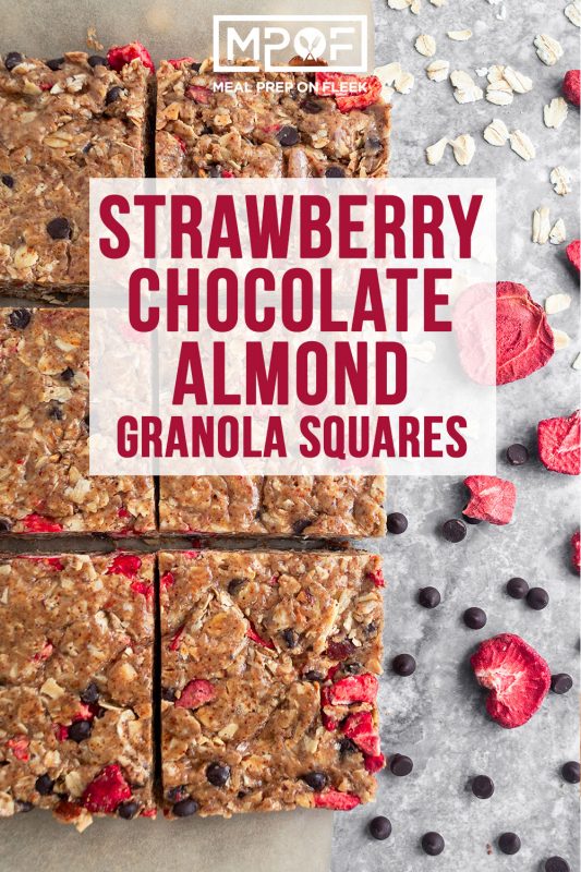 Strawberry Chocolate Almond Granola Squares
