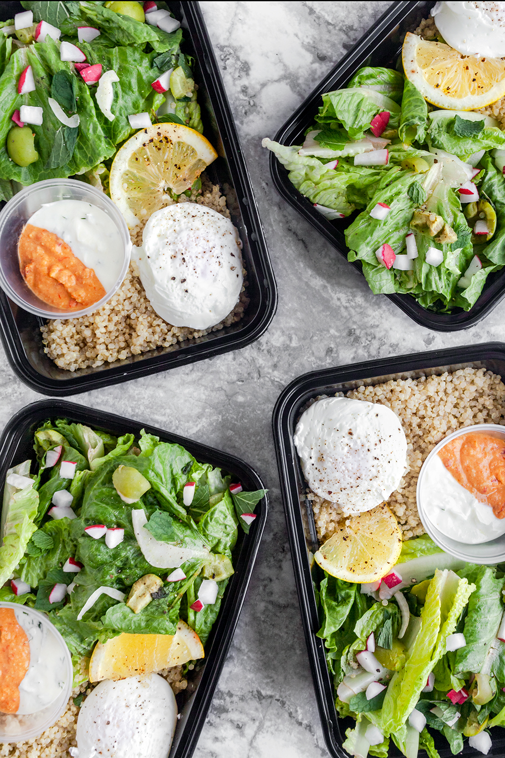 Middle Eastern Breakfast Salad Bowls - Meal Prep on Fleek™