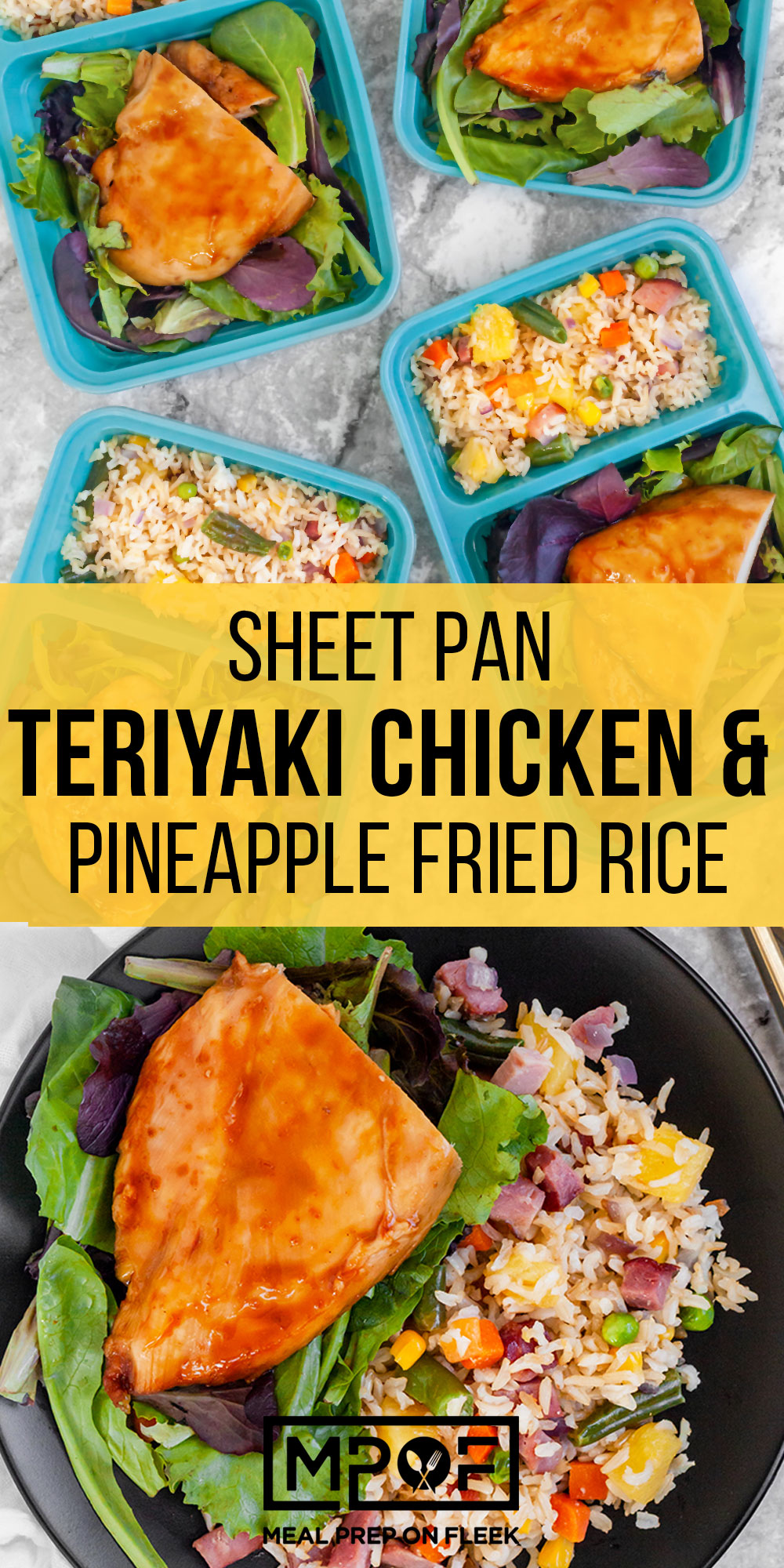 Sheet Pan Teriyaki Chicken and Pineapple Fried Rice