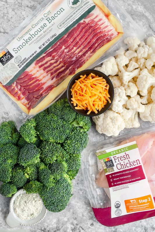 Chicken Bacon and Veggies Ingredients