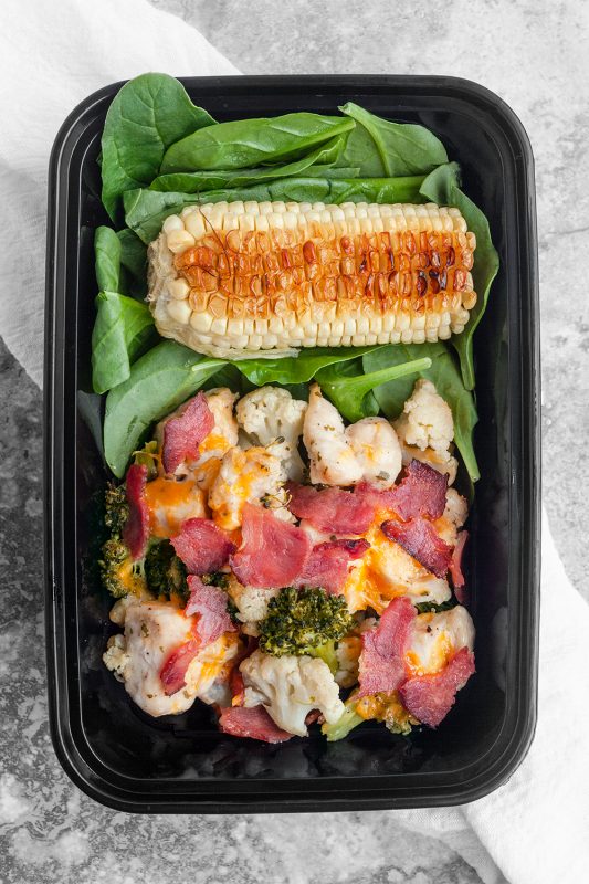 Bacon Ranch Chicken and Veggies Meal Prep Idea