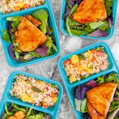 Sheet Pan Teriyaki Chicken and Pineapple Fried Rice