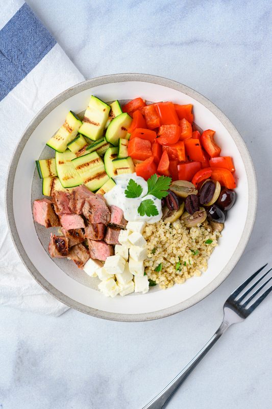 Mediterranean Vegan Meal Prep Bowls • Salt & Lavender