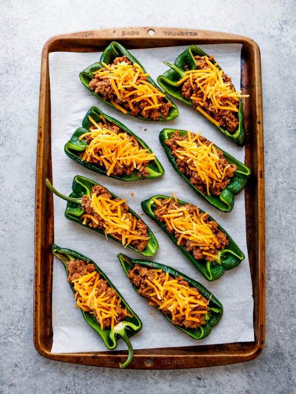 Sheet Pan Zesty Stuffed Poblano Peppers