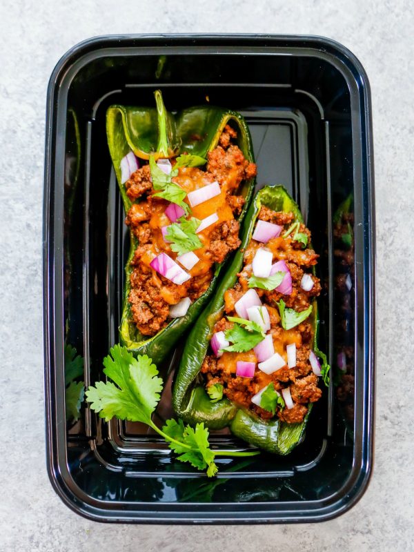 Sheet Pan Zesty Stuffed Poblano Peppers