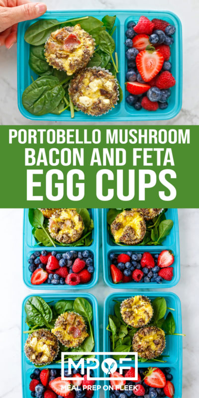 Portobello Mushroom Bacon and Feta Egg Cups Recipe