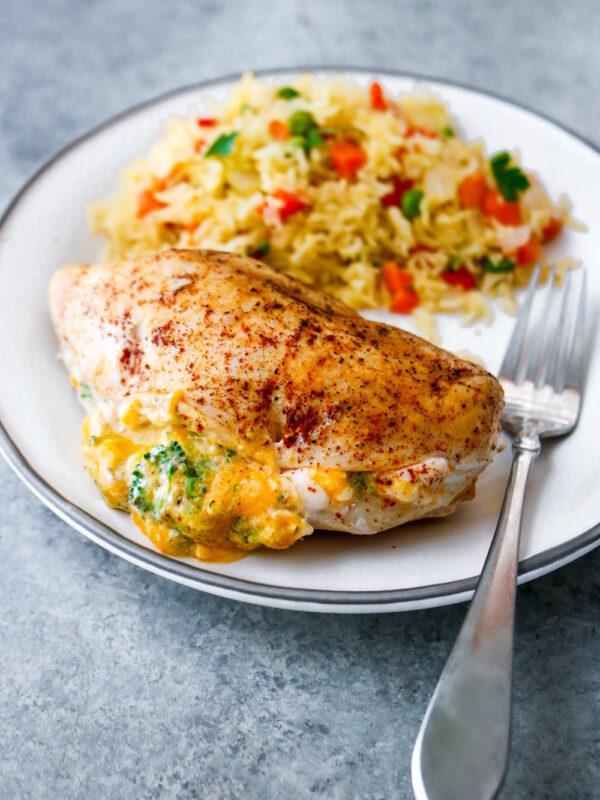 Broccoli Cheddar Stuffed Chicken Breast Rice Pilaf Meal Prep On Fleek