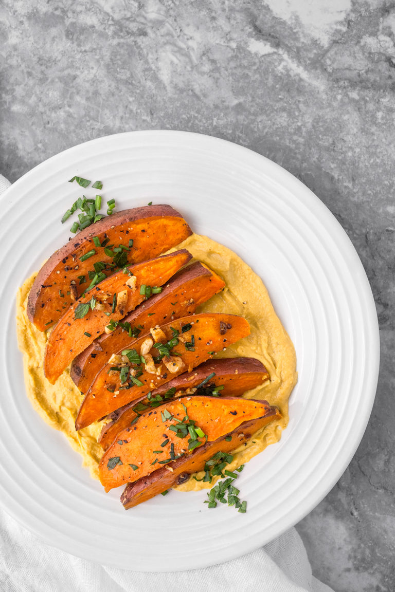 Garlic Sweet Potato Wedges