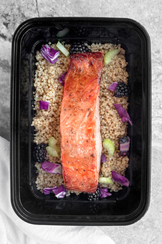 Baked Salmon and Quinoa Salad