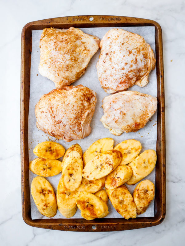 Sheet Pan Caribbean Chicken Thighs 