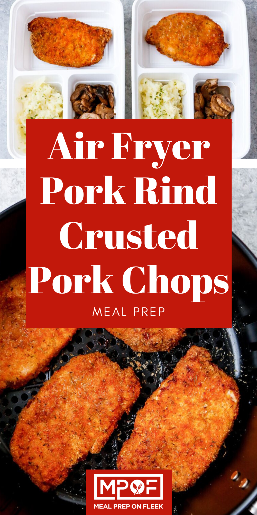 Air Fryer Pork Rind Coated Pork Chops