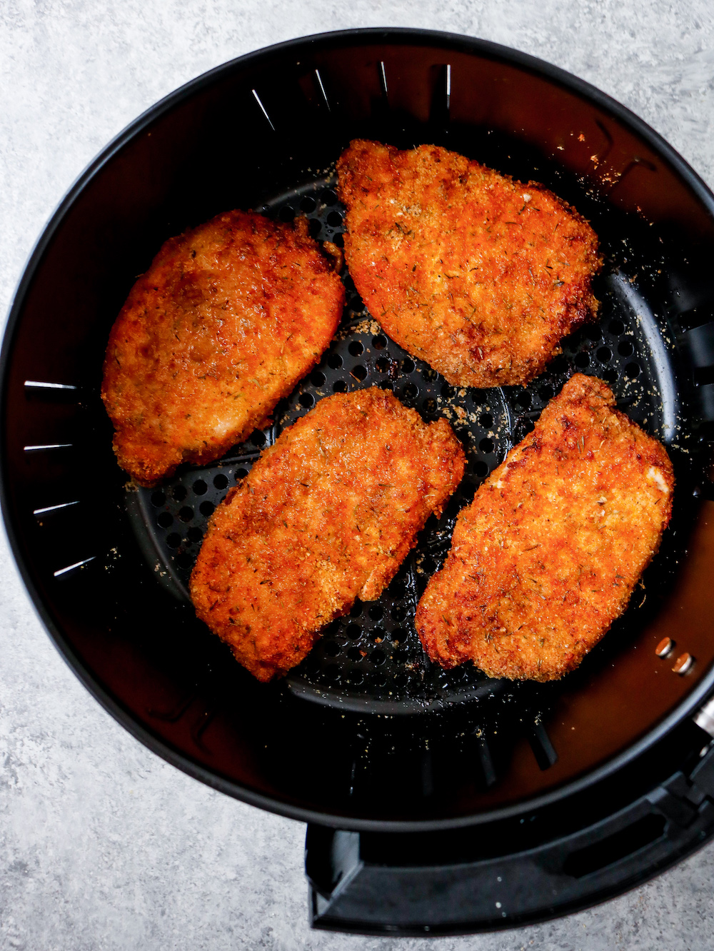Pork Rind Coated Pork Chops