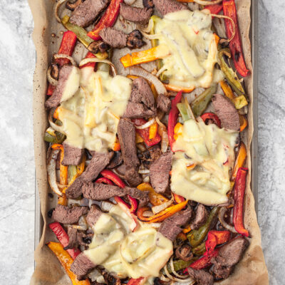 Sheet Pan Philly Cheesesteak