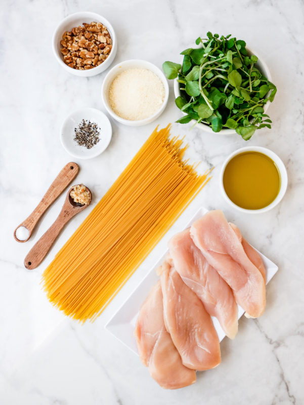 Watercress Pesto Spaghetti 