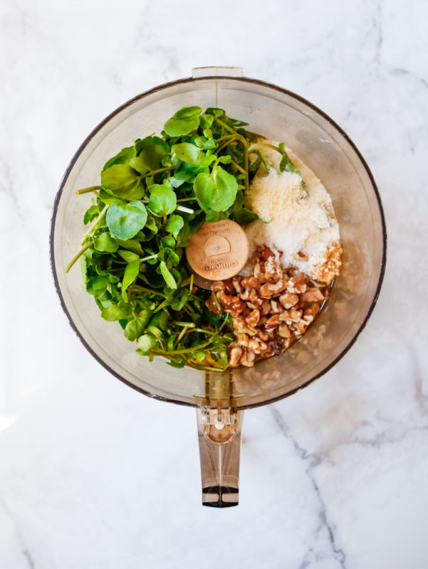 Watercress Pesto Spaghetti 