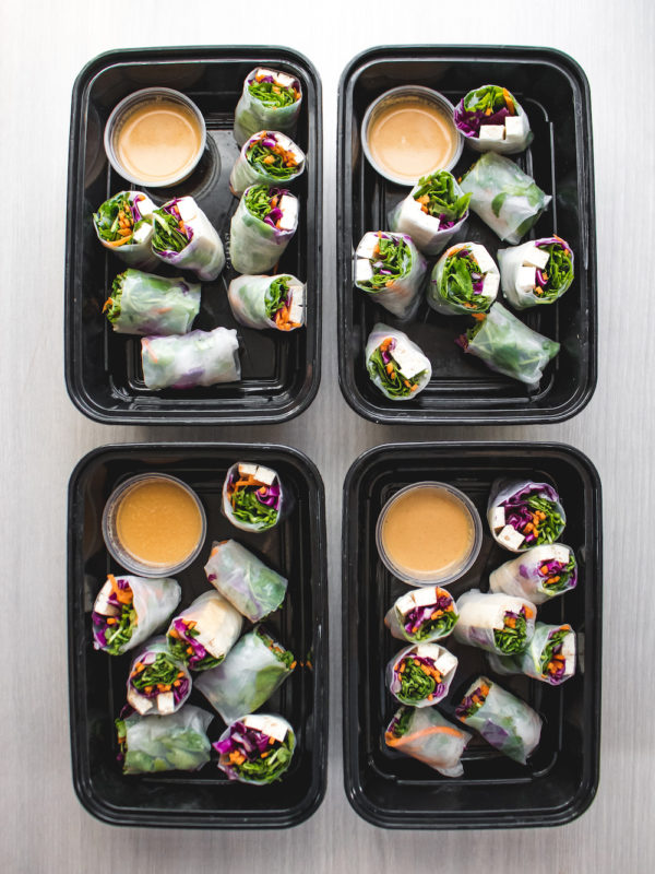 MEAL PREP Turkey Spring Roll Jars • Healthy Spring Roll Bowl