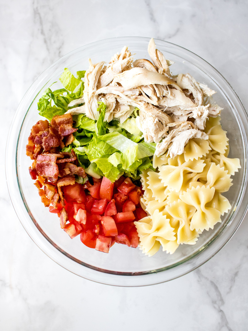 Chicken BLT Pasta Salad Meal Prep on Fleek