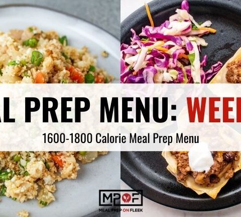 Meal Prep Menu for 1,600–1,800 Calorie Level