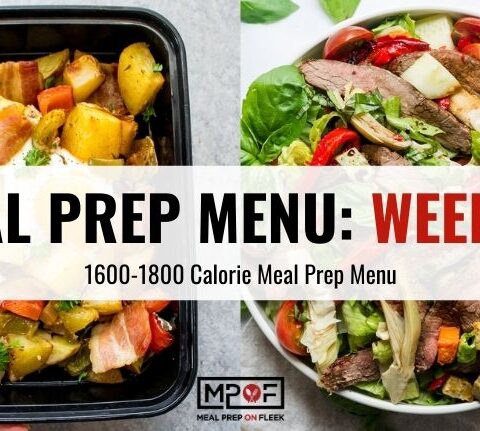 Meal Prep Menu for 1,600–1,800 Calorie Level