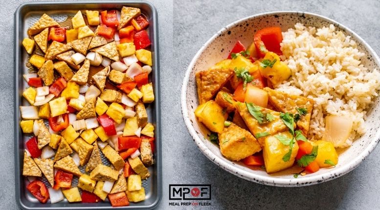 Freeze Friendly Sheet Pan Sweet and Sour Tempeh 
