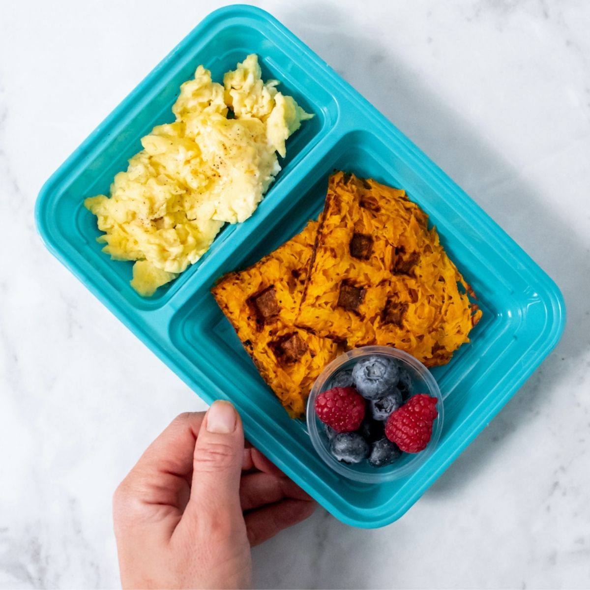 freezable Sweet Potato Waffles for meal prep